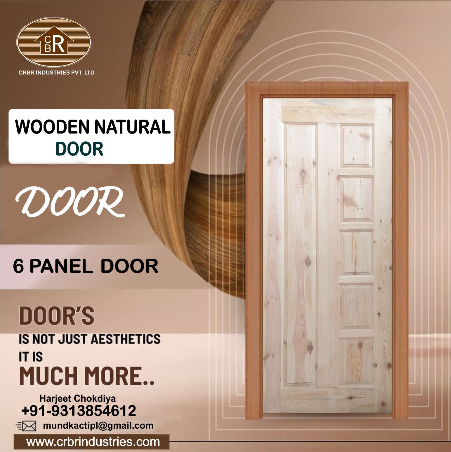 6 Panel Wooden Door