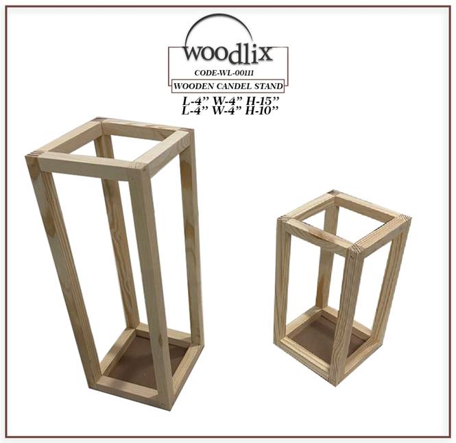 wooden candel stand