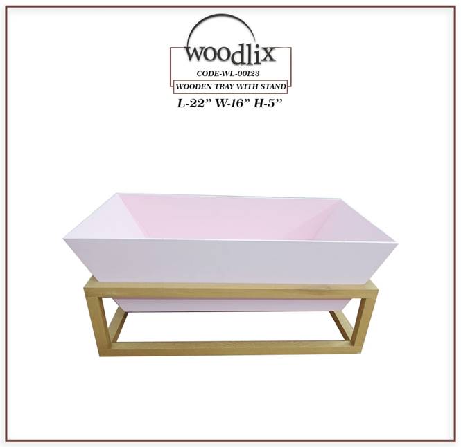 wooden tray with stand