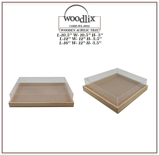 wooden acrylic tray