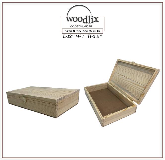 wooden lock box